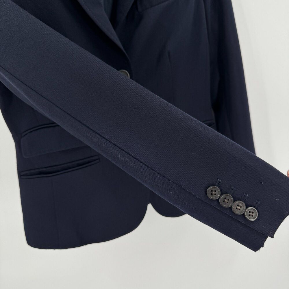 J. CREW Navy Blue 3 Button Schoolboy Blazer Jacket Size 2 - Picture 4 of 7